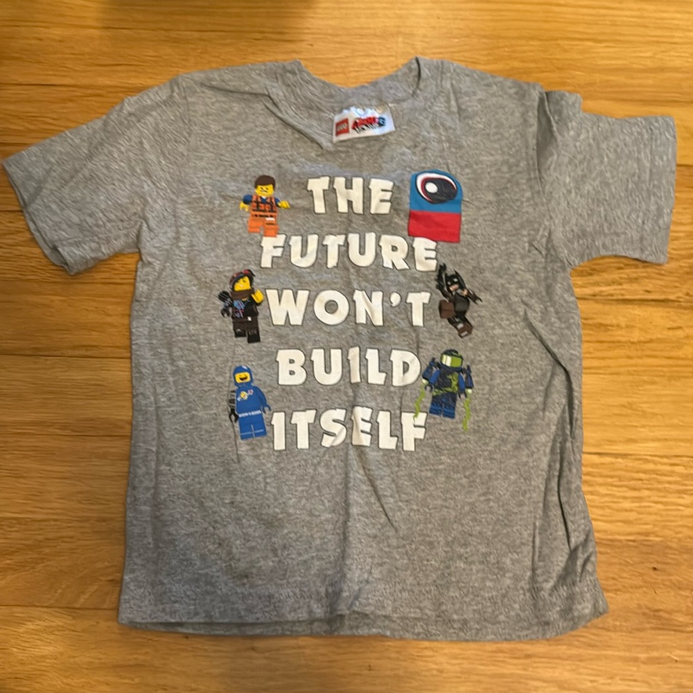 Lego movie themed shirt